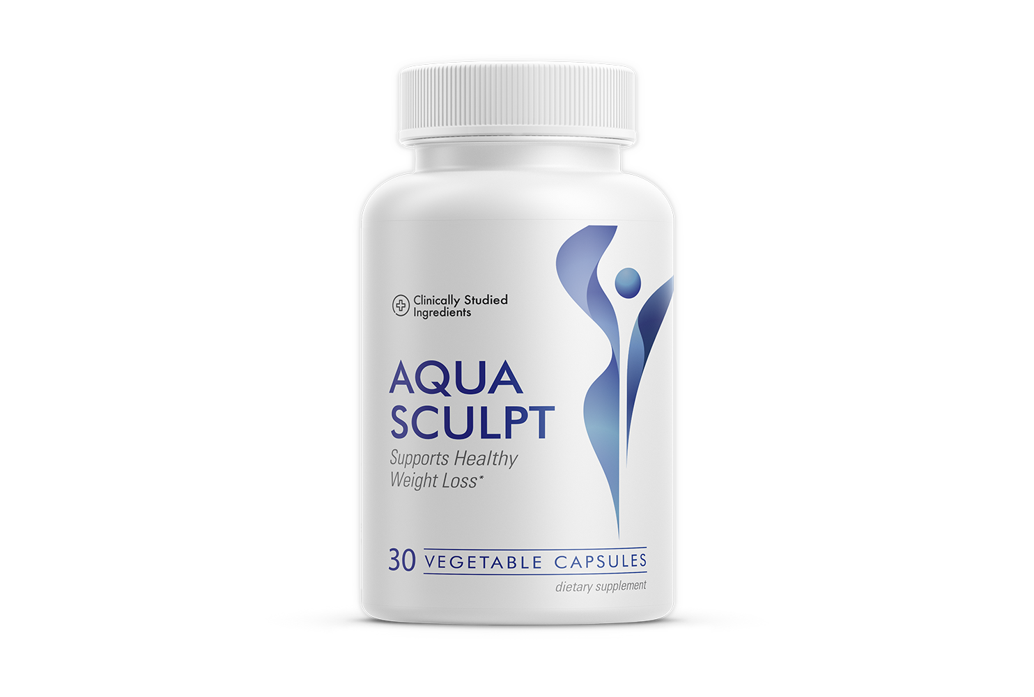 AquaSculpt dietary supplement bottle, 30 vegetable capsules